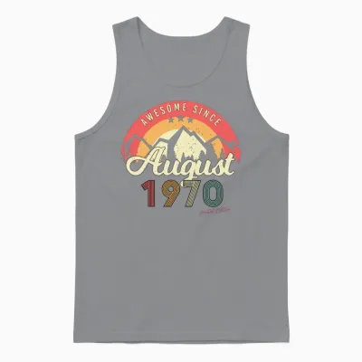 1970 August Retro Unisex Tank Top - Sport Grey