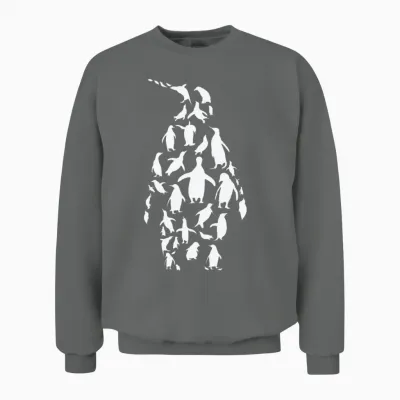 Penguin Penguins Silhouette Unisex Sweatshirt - Graphite Heather