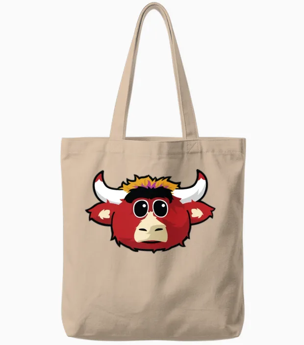 Benny the Bull Tote Bags in Natural