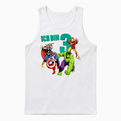 Kinder Marvel Avengers Geburtstag 3 Jahre Unisex Tank Top - White