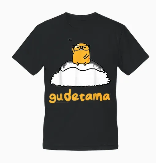 Gudetama Nerd Glasses Unisex T-Shirt - Black