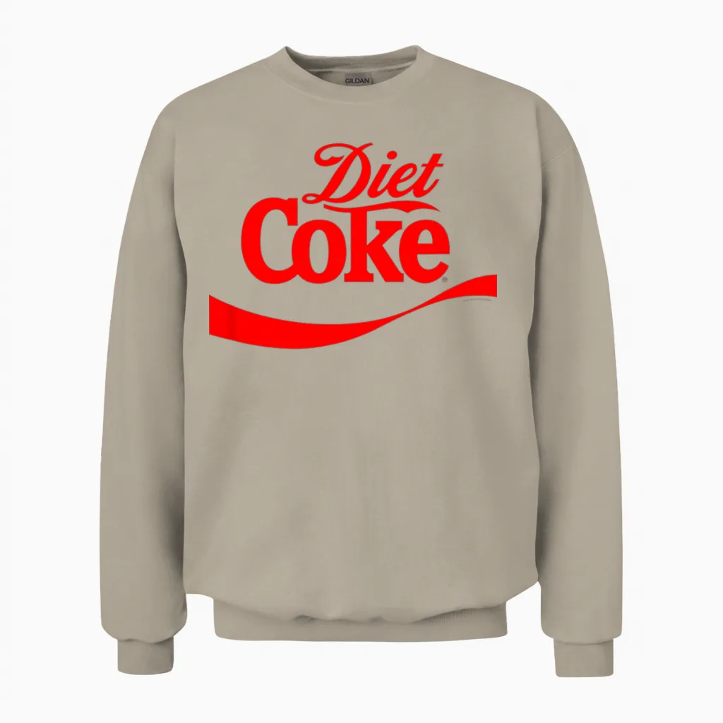 Coca-Cola Classic Diet Coke Red Label Unisex Sweatshirt in Sand