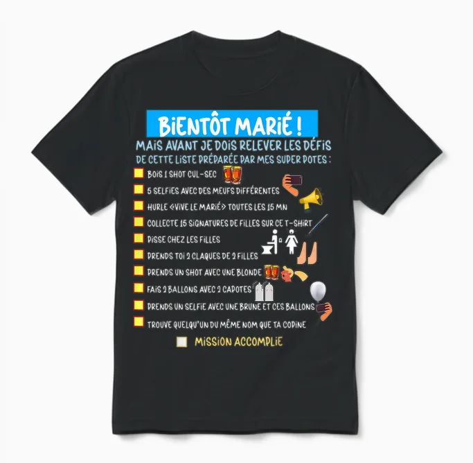 Future Groom Man Evg Challenges Humor Gift Friends T-Shirt, Black, S Unisex T-Shirt in Black