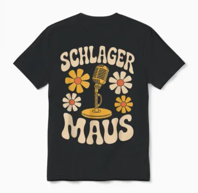 Schlager Maus Schlagerparty Jga Frauen Mädels Schlagermaus Unisex T-Shirt - Black