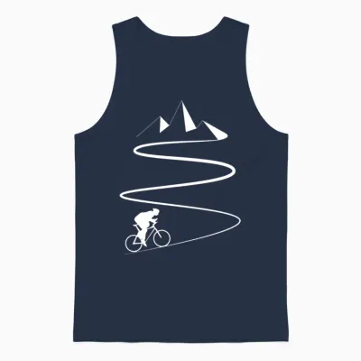 Mountain Bike Uphill Unisex Tank Top - Navy