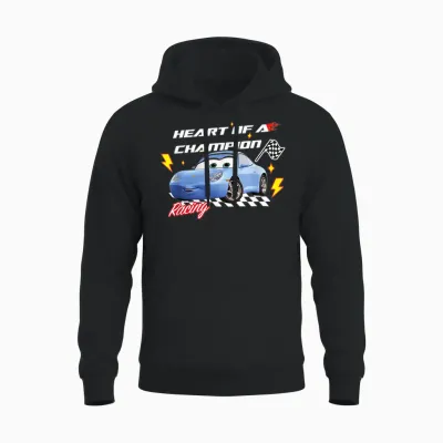 Cars Sally Heart of Champion Valentine T-Shirt, White, S Unisex Hoodie - Black