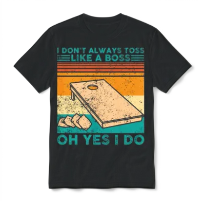 Funny Cornhole Unisex T-Shirt - Black