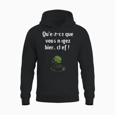 Qu'est-Ce Que Vous Nagez Bien, Chef! T-Shirt Haut De Gamme Unisex Hoodie - Black