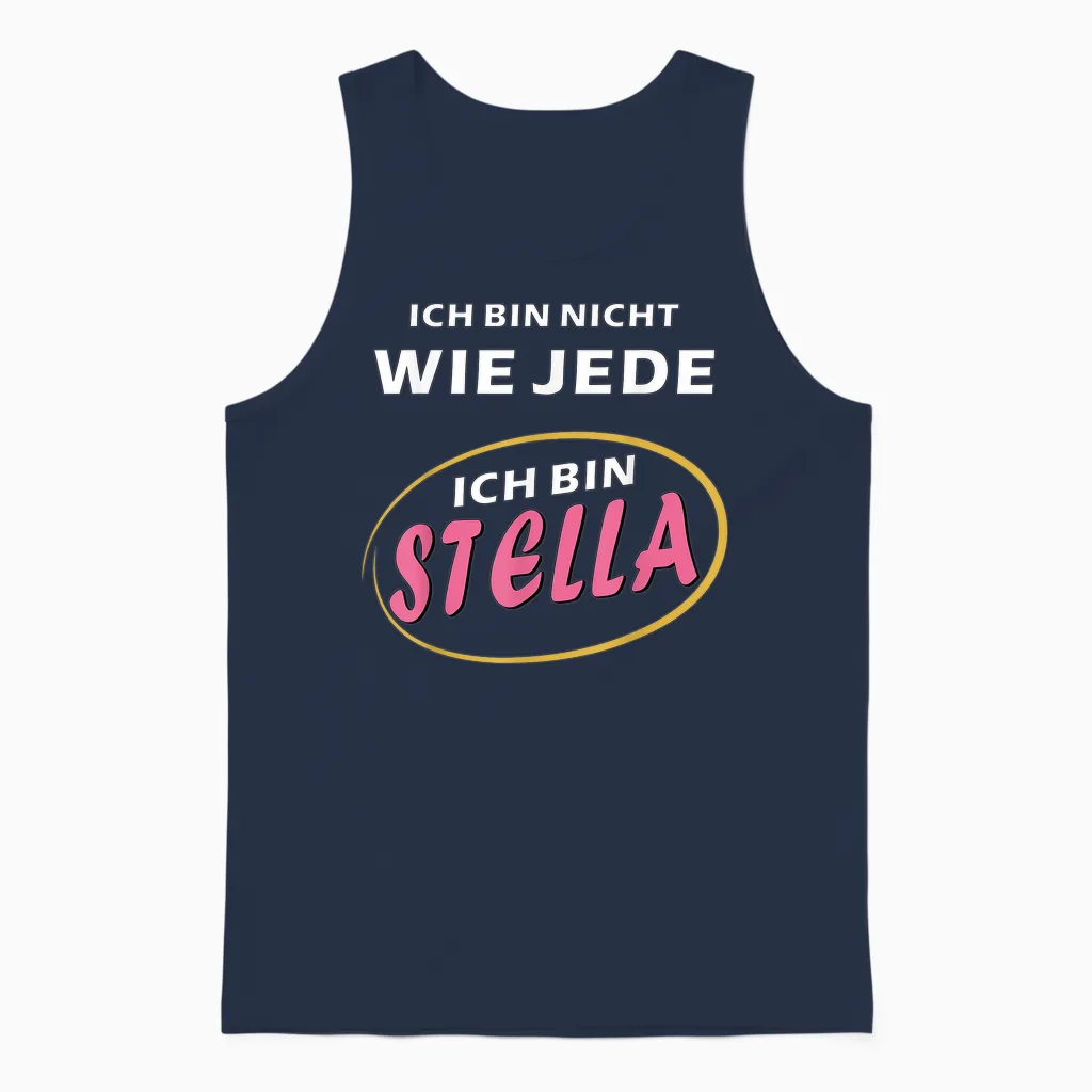Stella First Name Girls Women Gift Ideas for Stella T-Shirt, Black Unisex Tank Top in Navy