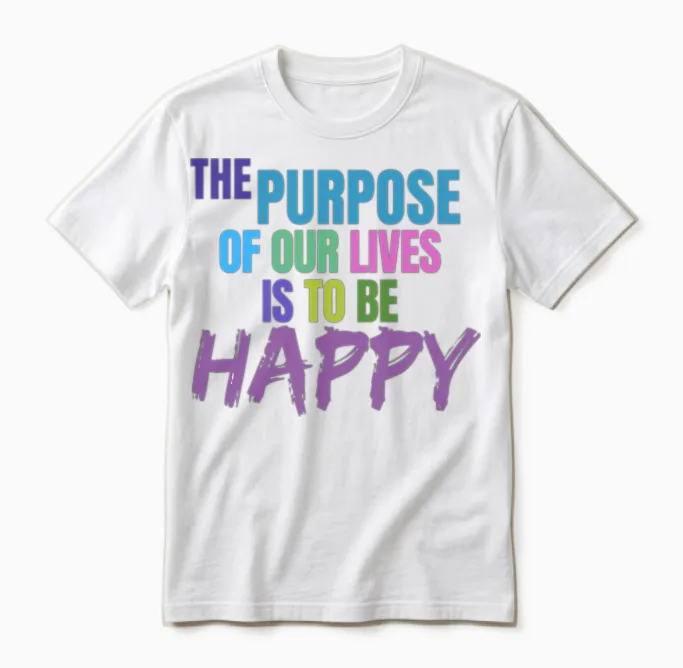 Happiness Unisex T-Shirt in White