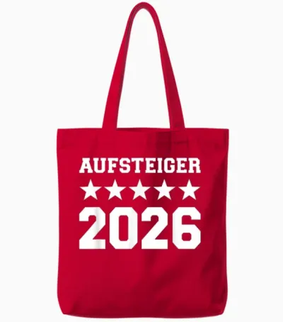 Aufsteiger 2026 Aufstieg Meister Tote Bags - Red