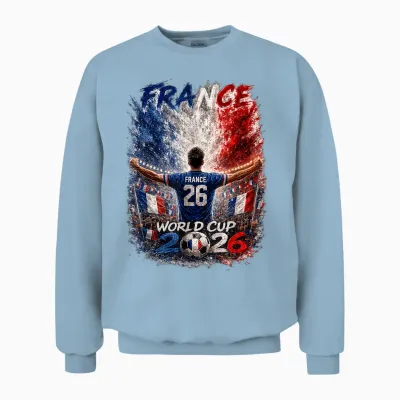 Fußball - Wm World Cup 2026 Frankreich Unisex Sweatshirt - Light Blue