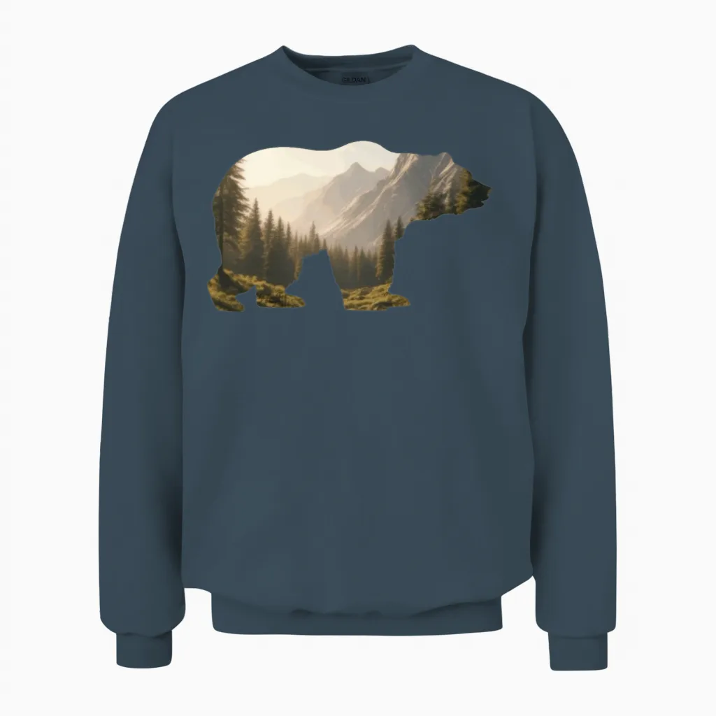 Bear π» Wildlife Gift Unisex Sweatshirt in Dark Heather