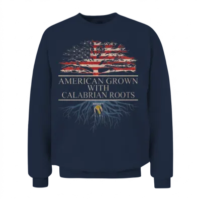 American Grown Calabrian Roots Unisex Sweatshirt - Navy