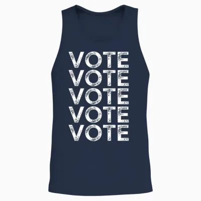 Vote Vote Vote Vote Vote Unisex Tank Top - Navy