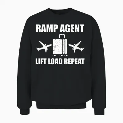 Funny Ramp Agent Quote Aircraft Service Unisex Sweatshirt - Black