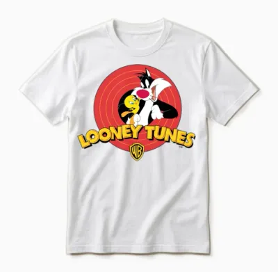 Looney Tunes Sylvester and Tweety Unisex T-Shirt - White