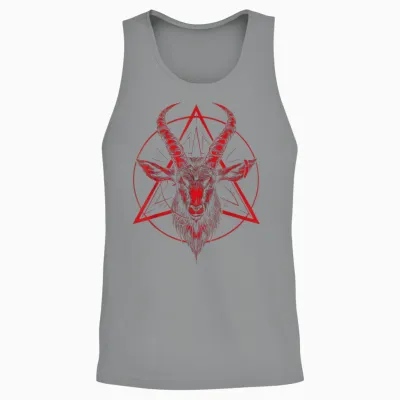 Satanic Goat Baphomet Satanist Halloween Metal Satanismus Unisex Tank Top - Sport Grey