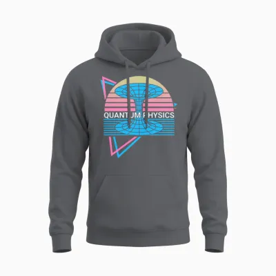 Quantum Physics Retro Unisex Hoodie - Charcoal