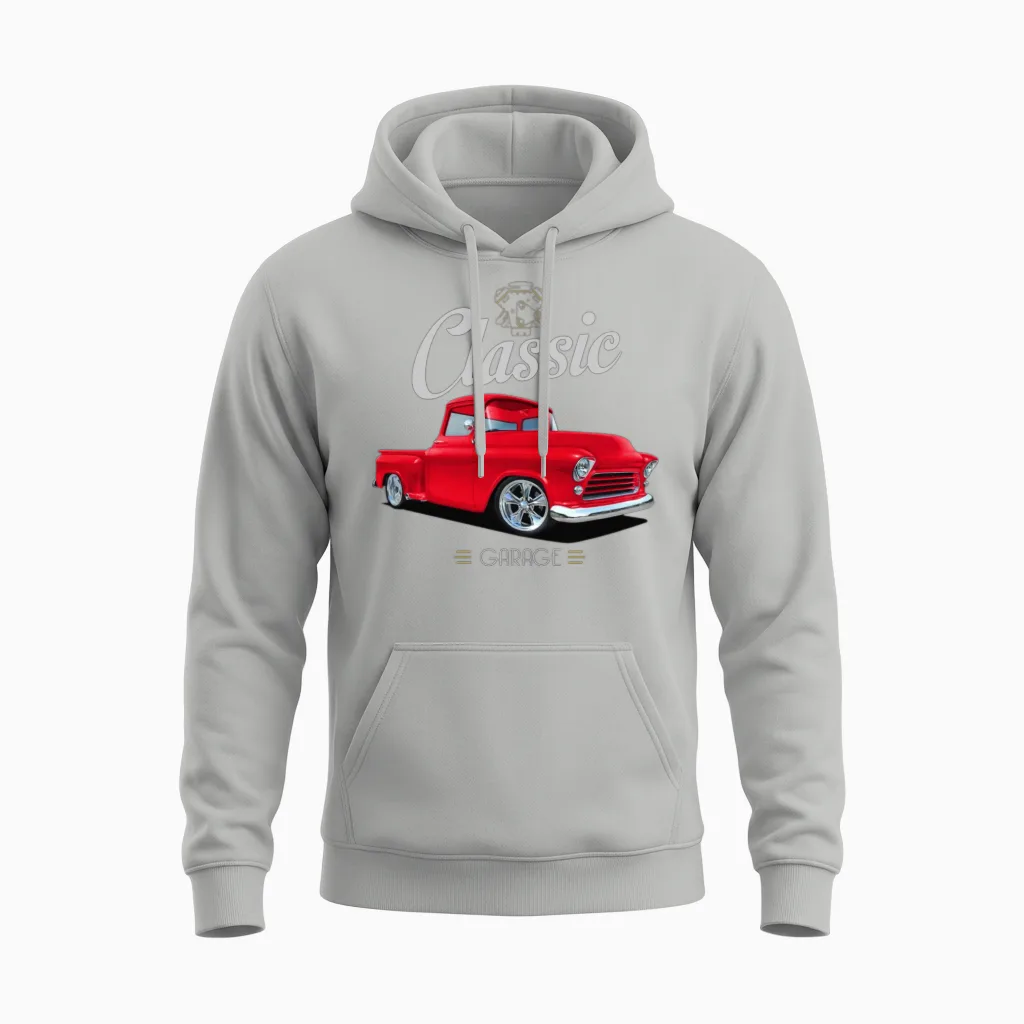 Classic One Red 56 Unisex Hoodie in Ash