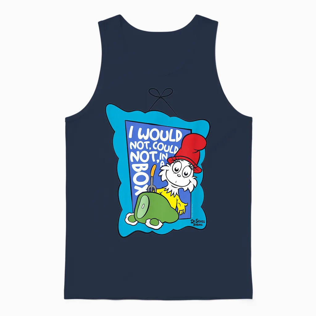 Dr. Seuss Babies Green Eggs & Ham Officially Licensed Unisex Tank Top in Navy