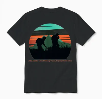 Hike Alaska Unisex T-Shirt - Black