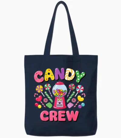 Candy Land Candy Crew Decorations Sweetie Candy Squad Cool Tote Bags - Navy