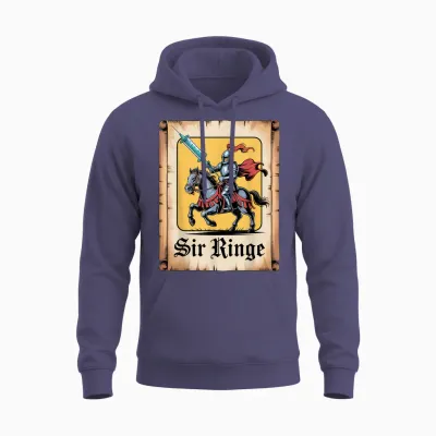 Sir Ringe Funny Knight Word Game Medieval Unisex Hoodie - Heather Sport Dark Navy