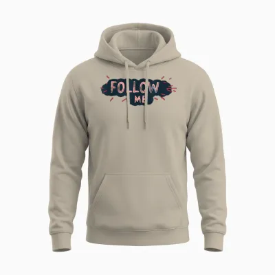 Joli Emblème Follow Me Pour Adultes Et Enfants Unisex Hoodie - Sand