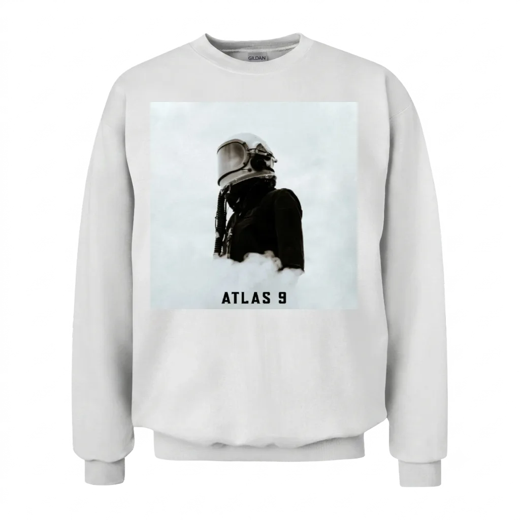 Atlas 9 Album Cover Unisex Sweatshirt - White