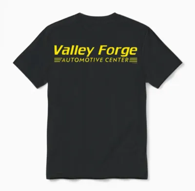 Tires Valley Forge Automotive Officially Licensed Unisex T-Shirt - Black