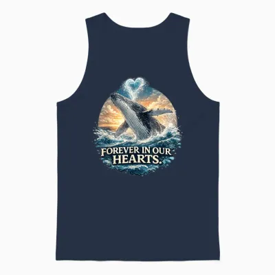 Timmy Wal Ostsee Buckelwal Team Hope Free in Unseren Herzen Unisex Tank Top - Navy