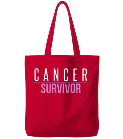 Cancer Survivor Tote Bags - Red