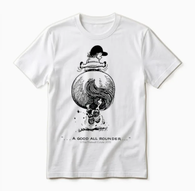 Ponygalopp Thelwell Cartoon Unisex T-Shirt in White