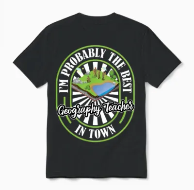 Geography Funny Unisex T-Shirt - Black