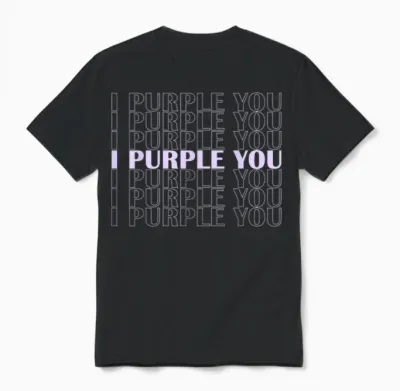 I Purple You Subtle Kpop Fanartikel | Süße Romantische Phrase Unisex T-Shirt - Black