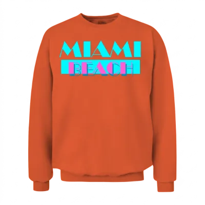 Miami Beach Unisex Sweatshirt - Orange