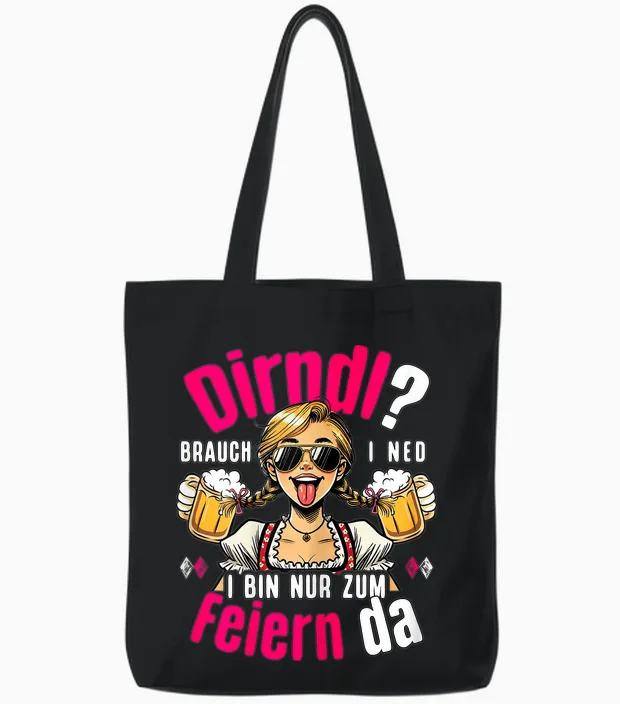 Suitable for Oktoberfest Outfit Women's Costume Shirt Costume Tote Bags in Black