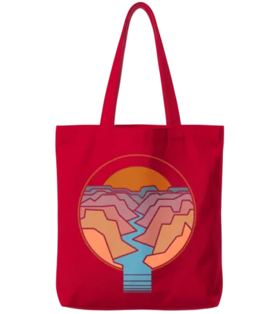 Travel Hiking Adventure Camping Gift Tote Bags - Red