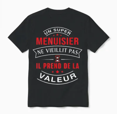 A Super Carpenter Does Not Age Gift Carpenter T-Shirt, Black, S Unisex T-Shirt - Black