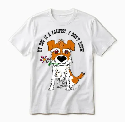 Dog Jack Russell Dog Unisex T-Shirt - White