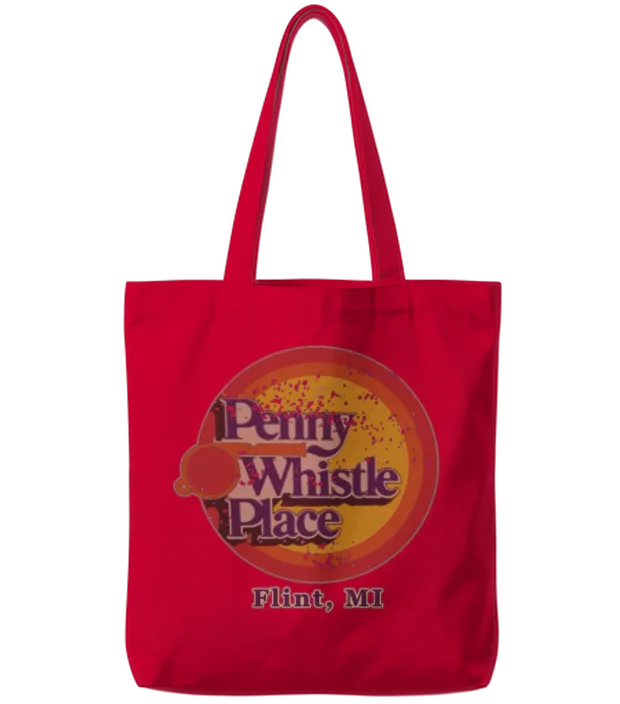 Penny Whistle Place Tote Bags - Red