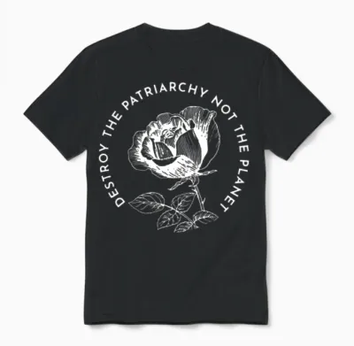 Retro Destroy the Patriarchy Not the Planet Unisex T-Shirt - Black