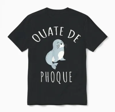 Seal Wadding French Humour Word Game Funny Unisex T-Shirt - Black
