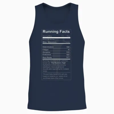 Running - All Running Facts Awesome Unisex Tank Top - Navy