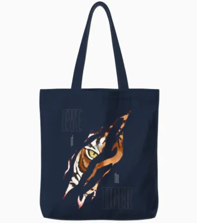 Eye of the Tiger Tote Bags - Navy