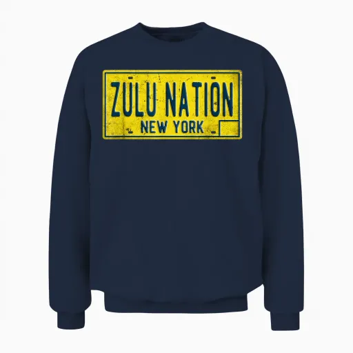 Zulu Nation Hip Hop 50th Anniversary Rap Music New York Nyc T-Shirt, Black, S Unisex Sweatshirt - Navy