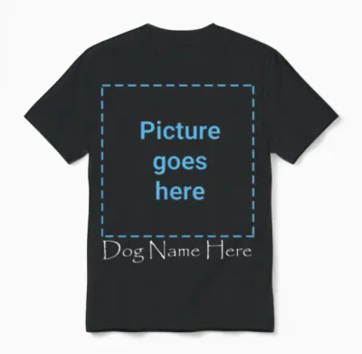 Personalized Gifts Customized Photo Text Dog Tees Unisex T-Shirt - Black