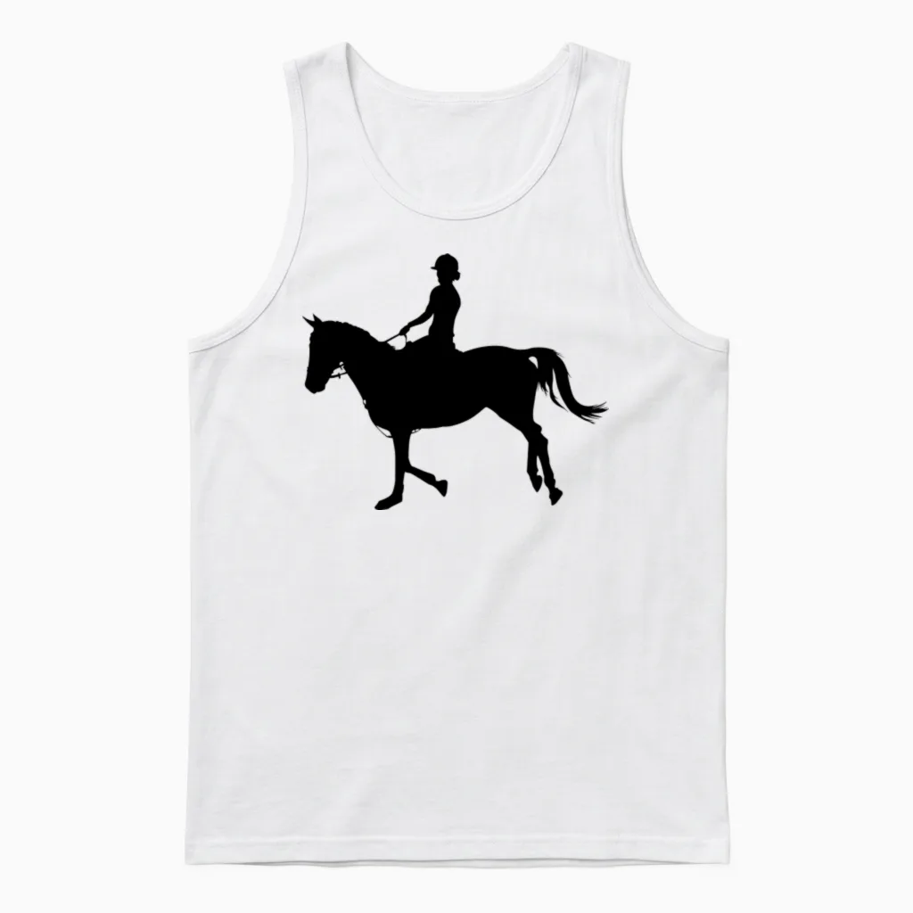 Equestrian, Horse Riding, Horse, Competition Unisex Tank Top in White