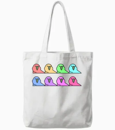 Party Parrot Tote Bags - White